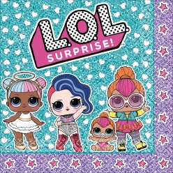 LOL Surprise Sparkle Lunch Napkins - 16 Pk