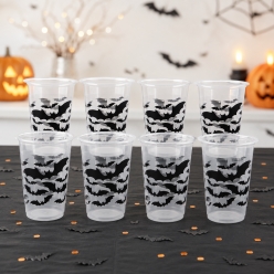 16 Ounce Bat Plastic Cups - 8 PK