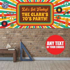 1970's PERSONALIZED Giant Vinyl Keepsake Banner