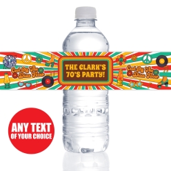1970's PERSONALIZED VINYL Bottle Labels - 10 PK