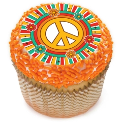 1970s Cupcake Icing Toppers 12pk
