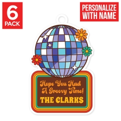 1970's PERSONALIZED Shaped Thank You Tags - 6 Pk