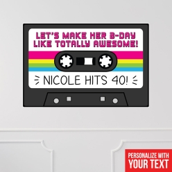 40% OFF: 1980s 40th Bday Cassette Personalized Vinyl 12