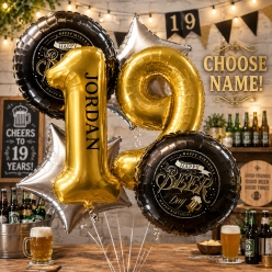 19th Beer-day PERSONALIZED Balloon Bouquet