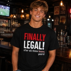Finally Legal 19th Birthday Black T-shirt