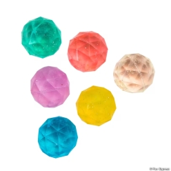 Disco Ball Rubber Bouncy Balls-48Pk