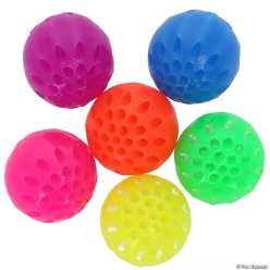 Neon Rubber Textured Squishy Balls-72Pk