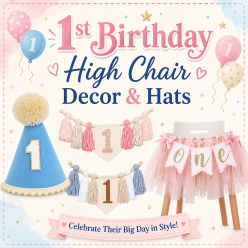 1st Birthday High Chair Kits & Hats