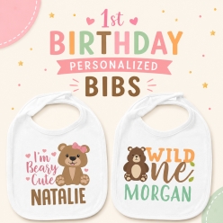 1st Birthday Custom Bibs