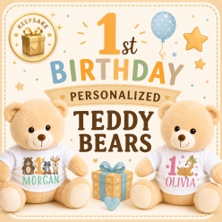 1st Birthday Custom Teddy Bears