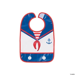 Baby Sailor Touch Fastener Vinyl Bib