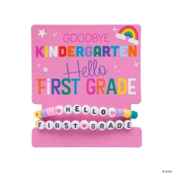 Grad Kindergarten to 1st Bracelets with Card for 12