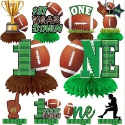 Football 1st Birthday Stand-Up Decorations 10pcs