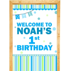 1st Birthday Boy PERSONALIZED Giant Vinyl Keepsake Door Sign