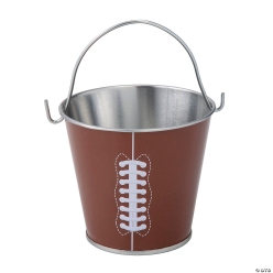 Metal Football Pails - 12Pk
