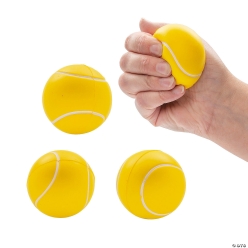 Realistic Foam Tennis Ball Stress Balls-12Pk