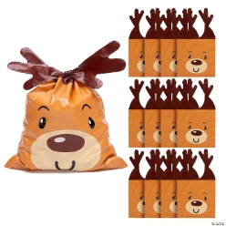 Reindeer Antler Cellophane Bags - 12Pk