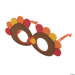 Turkey Glasses Foam Craft Kit-12Pk