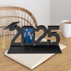 2025 Graduation KEEPSAKE Standing Wood Picture Frame with Tassel
