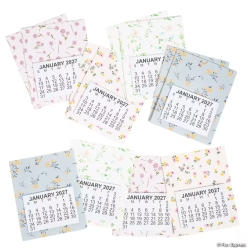 2027 Small Floral Print Calendar Magnets-12Pk