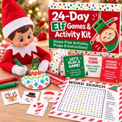 Elf Activity Kit w/Props & Instructions For 24 Days