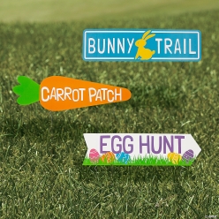 Easter Direction Yard Sign - 3Pk