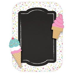 Ice Cream Customizable Chalkboard Stand Easel Sign 3.75