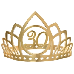 50% OFF: 30th Gold Metallic Birthday Crown