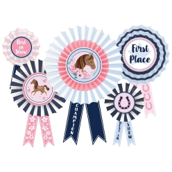 Fancy Horse Jumbo Award Fan Decor - 5 PK