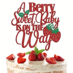 Berry Sweet Baby Large Glittering Cake Topper