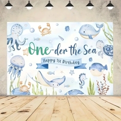 One-der the Sea FABRIC 5 Foot Backdrop