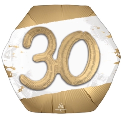 Gold 30th Giant Supershape Foil Balloon