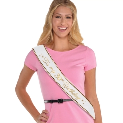 30th Gold Metallic Birthday Sash