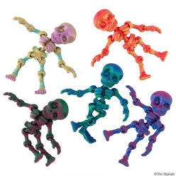Bright Colour 3D-Printed Skeleton Set-5Pk