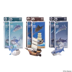 Sea Animal 3D Character Puzzle Set-6Pk