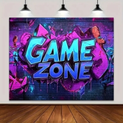 40% OFF: Game Zone 5 Foot FABRIC Keepsake Backdrop