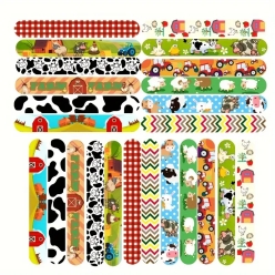 Farm Birthday Party Metal Slap Bracelets - 12 PK