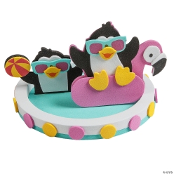 Animals Floating in a Pool 3D Craft Kit-12Pk