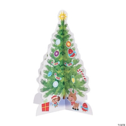 3D Christmas Tree Sticker Scenes - 12Pk
