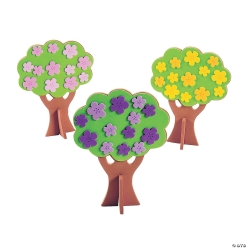 Spring Tree 3D Craft Kit - 12Pk