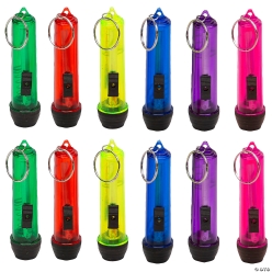 Large Beam Flashlight KeyChains - 12 Pk