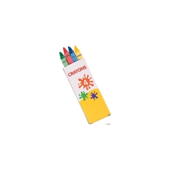4 Colour Crayons - 12Pk