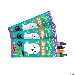 Religious 4 Colour Halloween Crayons - 24Pk