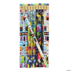 Game On Wood Pencils Assortment-24Pk