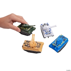 Pull Back Plastic Tank Toys - 12Pk