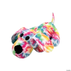 Tie-Dye Plush Dogs - 12Pk