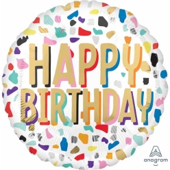 Gold Happy Birthday Confetti 18