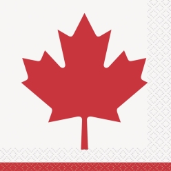 Canada Day Classic Maple Leaf Napkins – 16pk