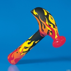Inflatable Flaming Hammers - 12 pk