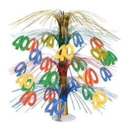 40th Birthday Metallic Cascade Centerpiece 18